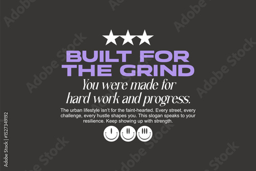 Minimal urban typography quotes t-shirt design. Motivational quote poster for print. Aesthetic inspirational typographic for apparel. Retro, streetwear graphic tees. Motivation massage for clothing