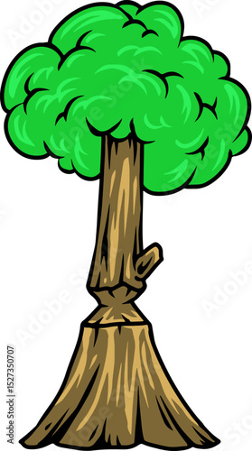 Partially Cut Tree