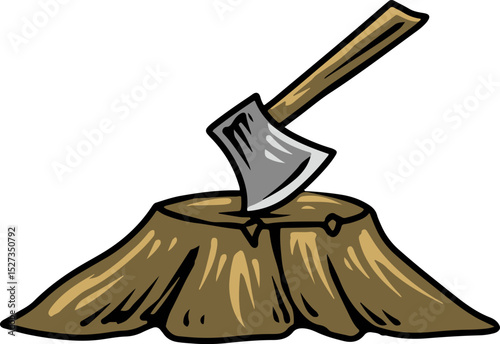 Axe in Tree Stump