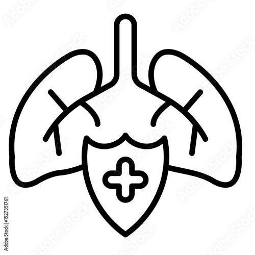 Pulmonary Health Vector Icon