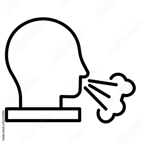 TB Cough Mask Vector Icon