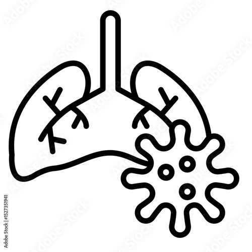 Tuberculosis Symbol Vector Icon