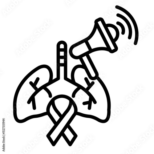 TB Awareness Campaign Vector Icon