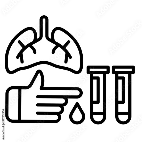 TB Blood Test Vector Icon