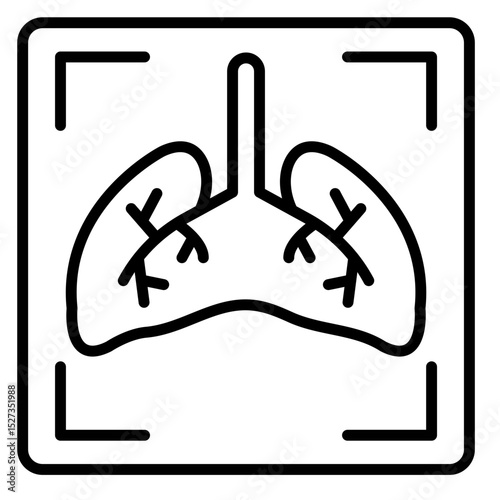 TB Chest Scan Vector Icon