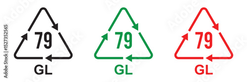 Recycling code vector icon set. Recycle icons set. Plastic, Batteries, Paper, Metals, Organic Biomatters, Glass and composites symbols. Recycling codes for plastics, recycle, vector, icons in eps 10.