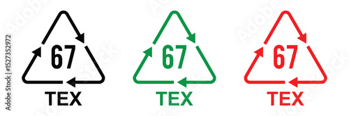 Recycling codes for plastic. Set of plastic recycling codes applied to packaging. Icon of pp, pet, hdpe, code, ldpe and pvc. Triangle logos for safety and ecology. Vector illustration in eps 10.