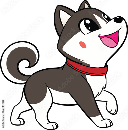 Shiba inu cartoon dog