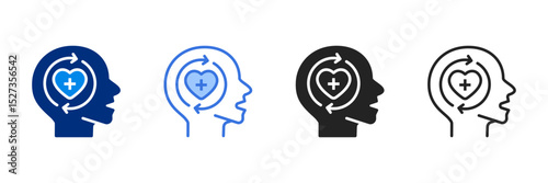 Recovery Icon Set Multiple Style Vector Illustration