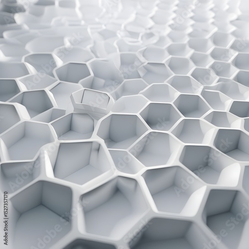 abstract white 3d hexagon background, 4k seamless loop Generative AI 