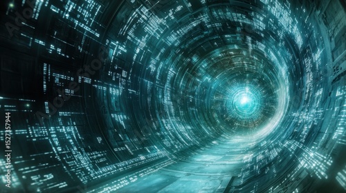 quantum encryption employing quantum teleportation for secure data transfer, impossible for hackers to intercept or replicate.