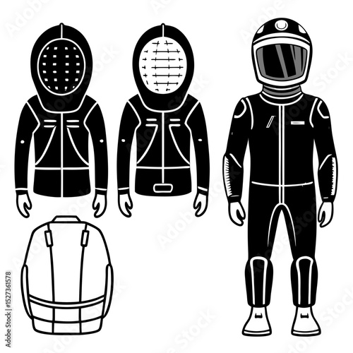 vector illustration of a man and woman in different situations