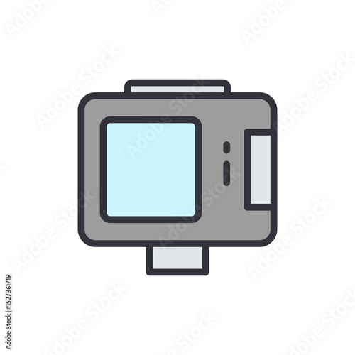 Action Camera Displaying Modern Minimalist Design With Technological Appeal