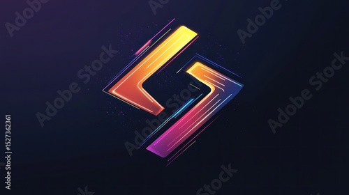 Abstract graphic design with vibrant, colorful, flowing lines and shapes