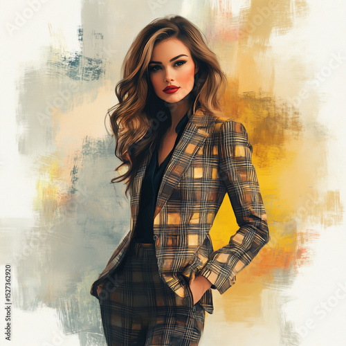 a desgner beatyfulll Portrait of young girl
