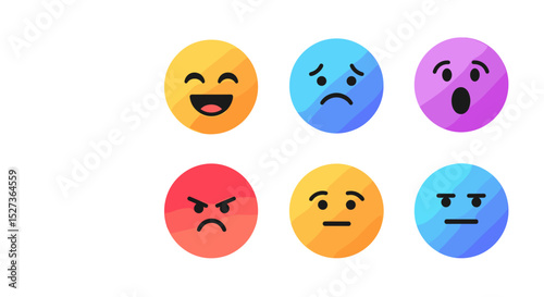 Different Emotions Expressed Through Simple Circular Faces