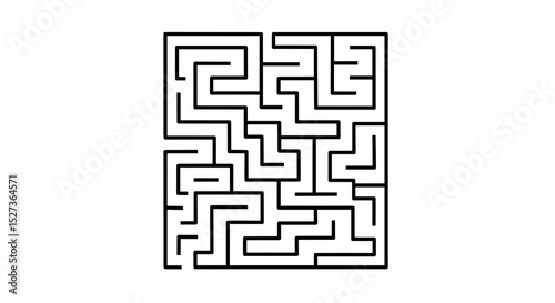 A Square Labyrinth A Challenging Puzzle to Solve