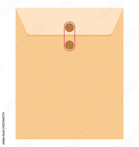 Yellow paper envelop blank big mail illustration clipart