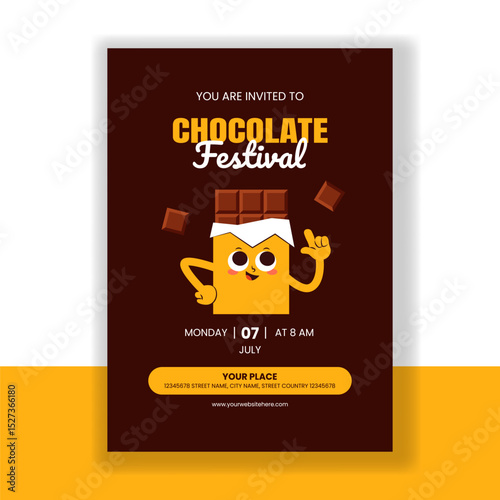 Creative Template Design for Social Media Invitation on World Chocolate Day