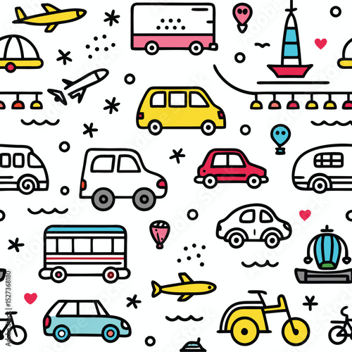 Colorful Transportation Pattern