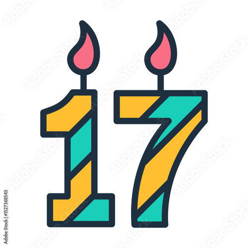 Candle Numbers Icon