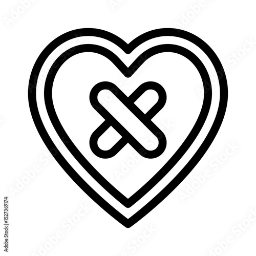 heart health line icon