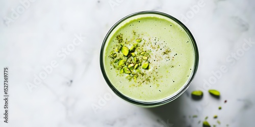 Delicious matcha drink in high definition
