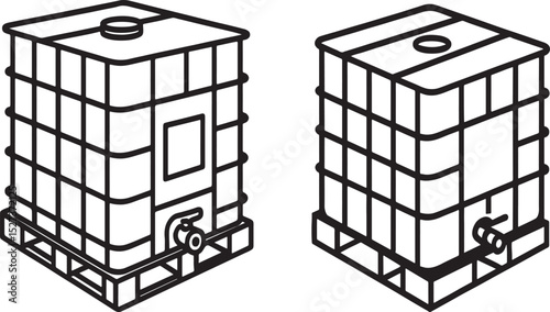 IBC tank vector art.