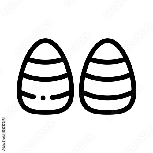 candy corn line icon