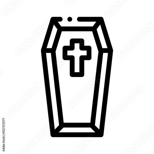 coffin line icon