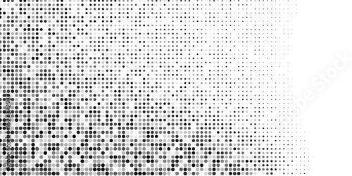 Dotted halftone gradient texture. Vanishing polka dot background. Repeating dots gradation pattern art design