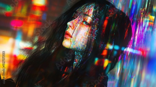 Digital art portrait of a woman