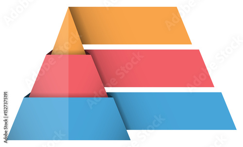 Pyramid chart with three elements