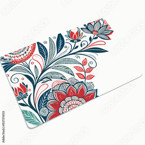 Design a bold, vector floral border pattern with thick strokes.  The design should be intricate and suitable for decorative use.