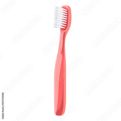 2D flat Toothbrush vector illustration, isolated on a white background.