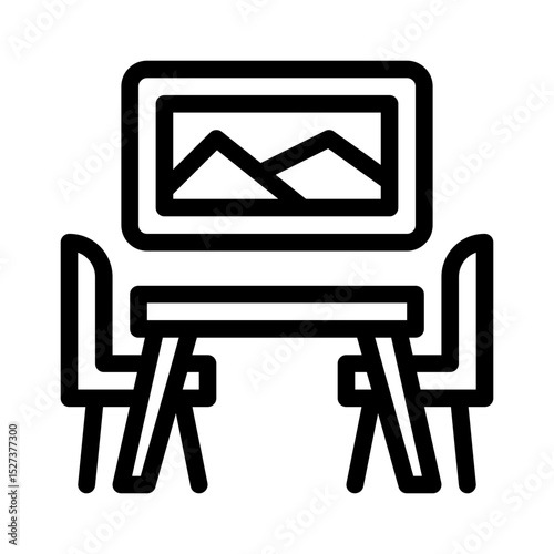 dining table line icon