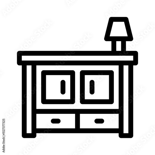 nightstand line icon