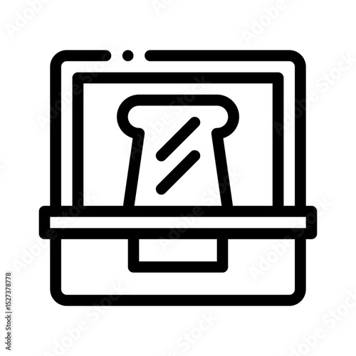 lunch box line icon