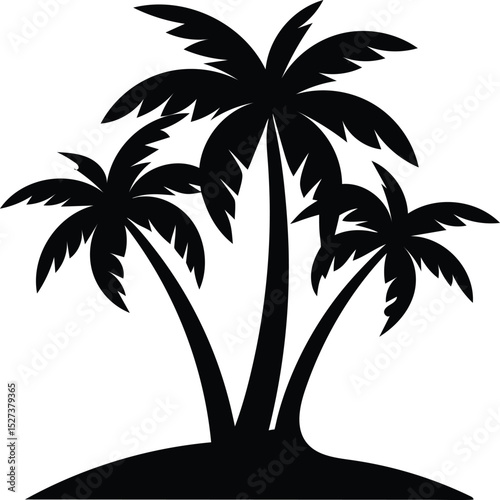 palm tree silhouette vector