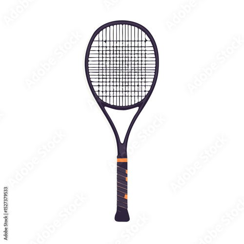 Tennis 2D flat vector illustration, isolated on a white background.