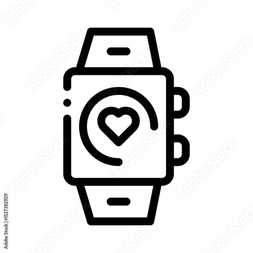fitness tracker line icon