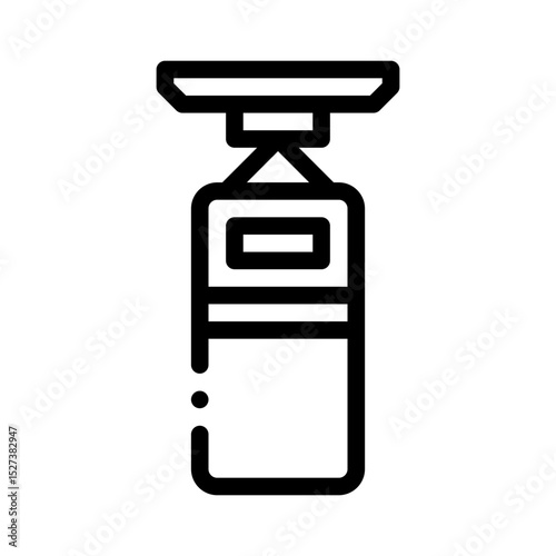punching bag line icon
