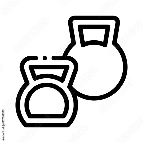 kettlebell line icon