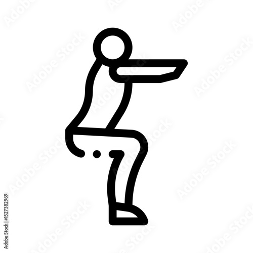 squat line icon