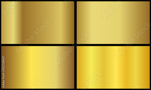 metallic gold color gradient set	