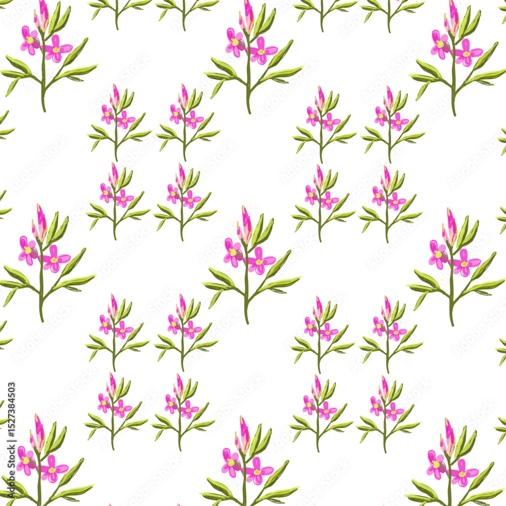 Pattern senza cucitura con fioritura di oleandri