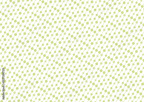 【日本の伝統模様】梅のシームレスパターン（緑系） / Ume – Japanese Traditional plum blossom Pattern (Green Tones)