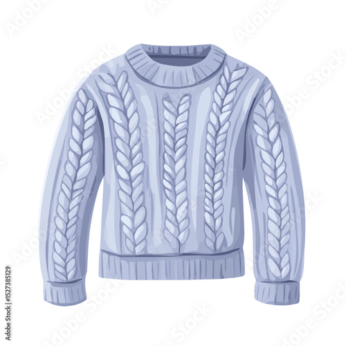 2D flat Sweater vector illustration, isolated on a white background.