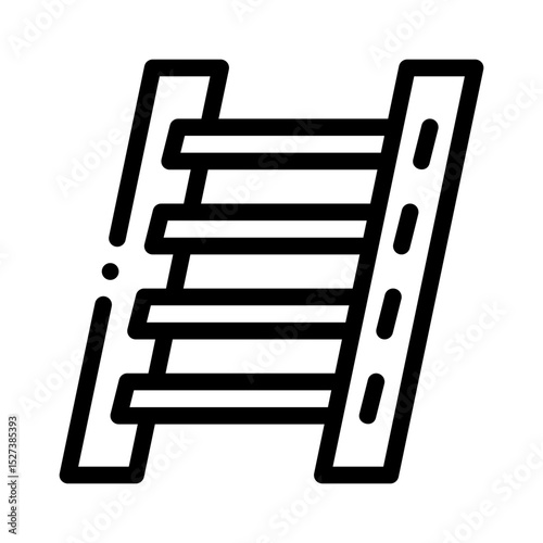 fireman’s ladder line icon