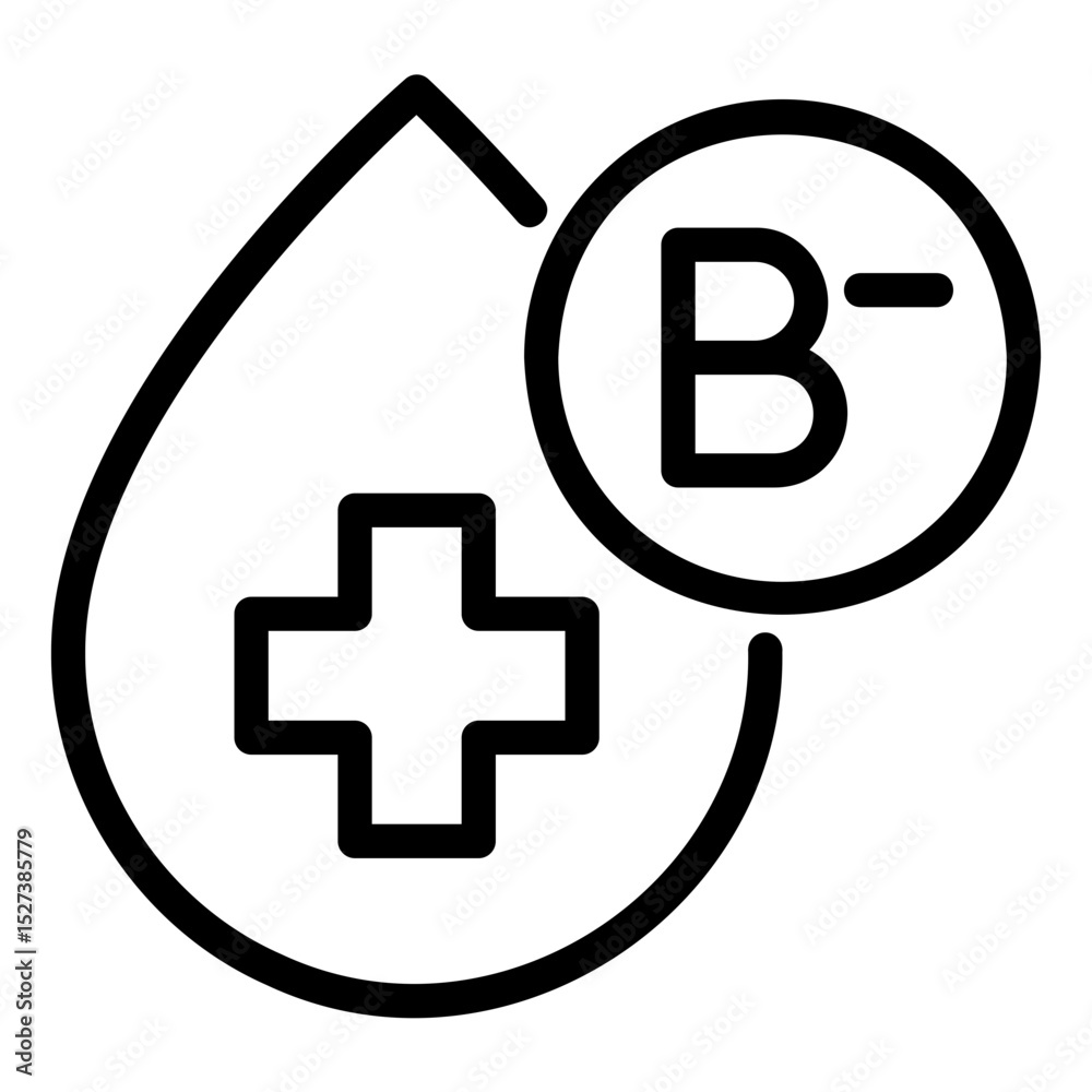 Obraz premium blood type b Line Icon